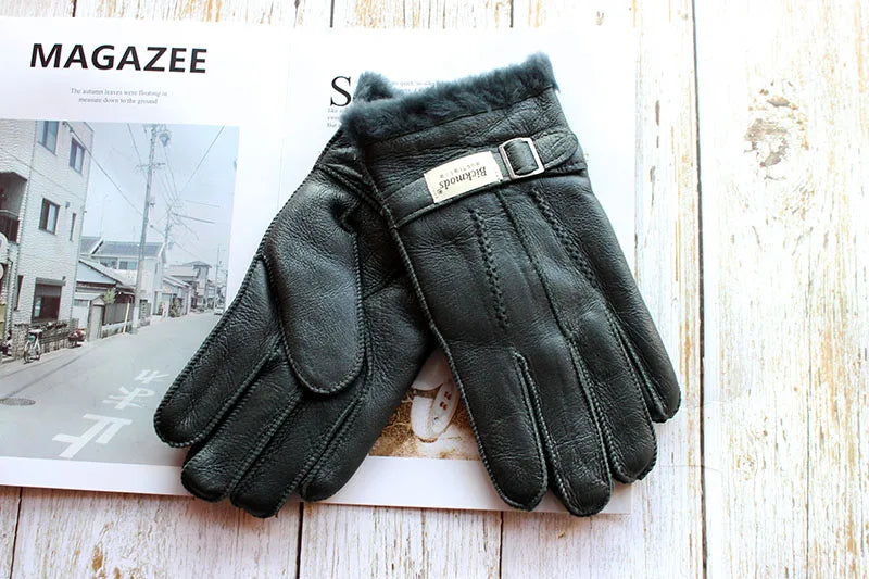 Gants vintage en peau de mouton