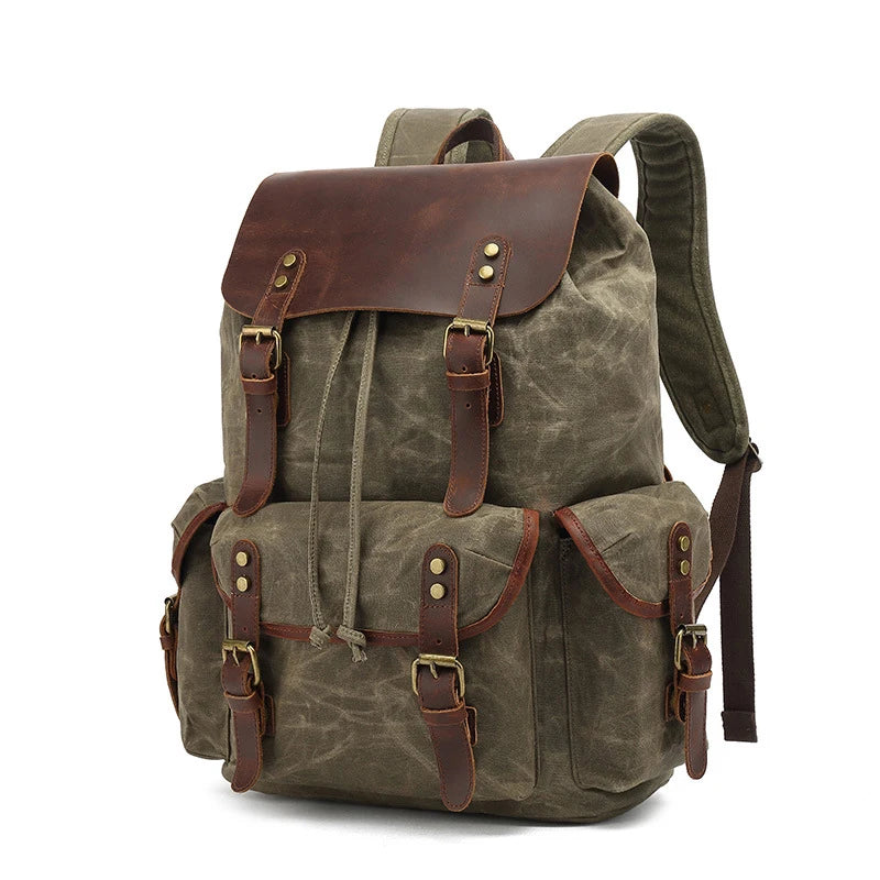 Sac à dos en toile étanche vintage
