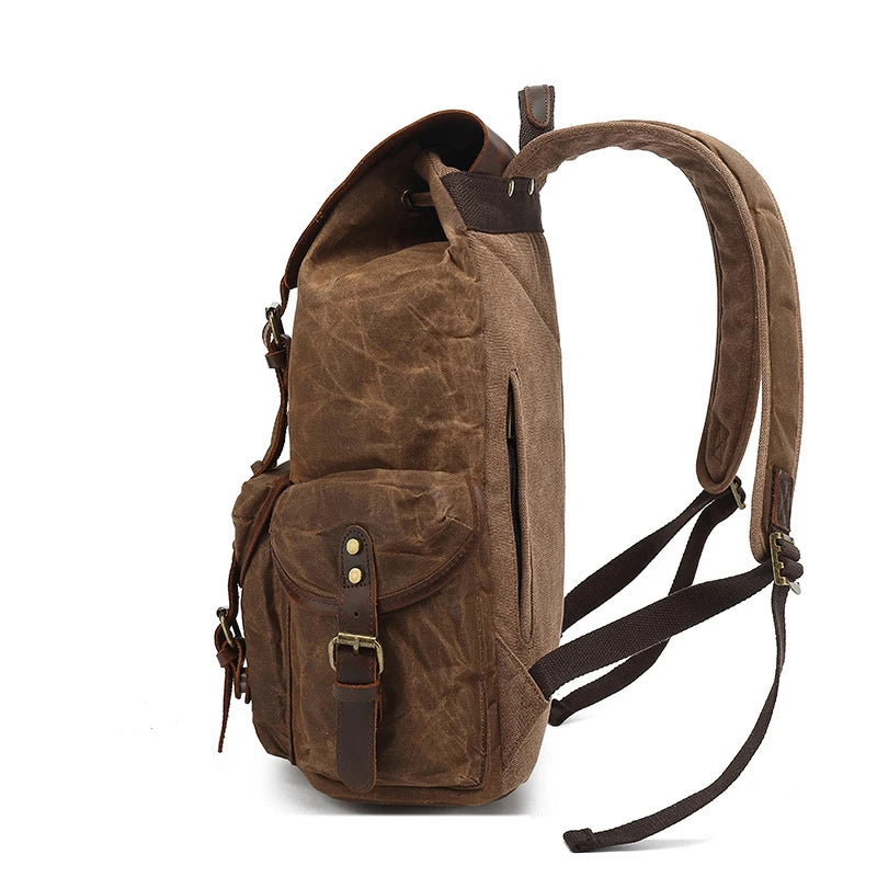 Sac à dos en toile étanche vintage