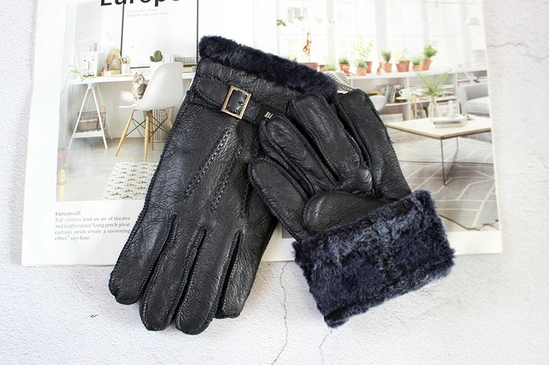 Gants vintage en peau de mouton