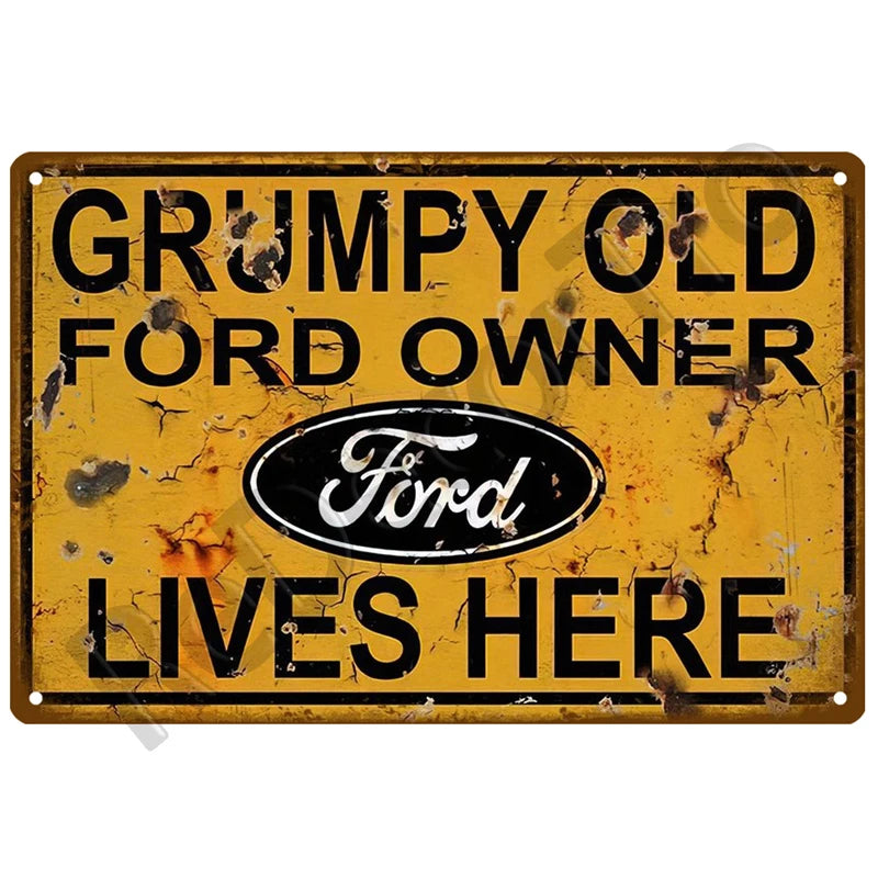 Plaque en metal vintage Ford