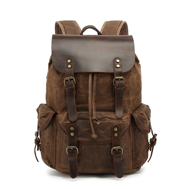 Sac à dos en toile étanche vintage