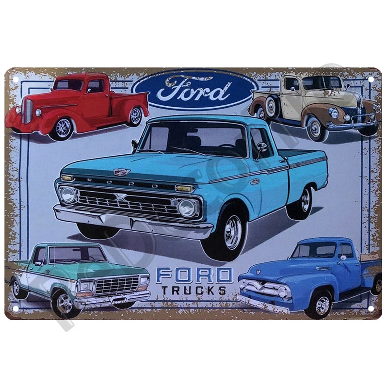 Plaque en metal vintage Ford