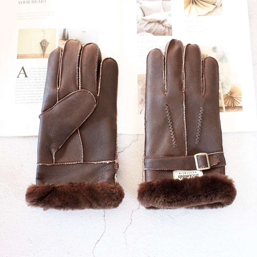 Gants vintage en peau de mouton