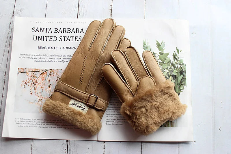 Gants vintage en peau de mouton