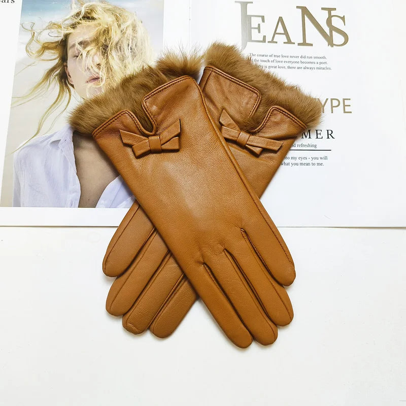 Gants en cuir vintage élégants