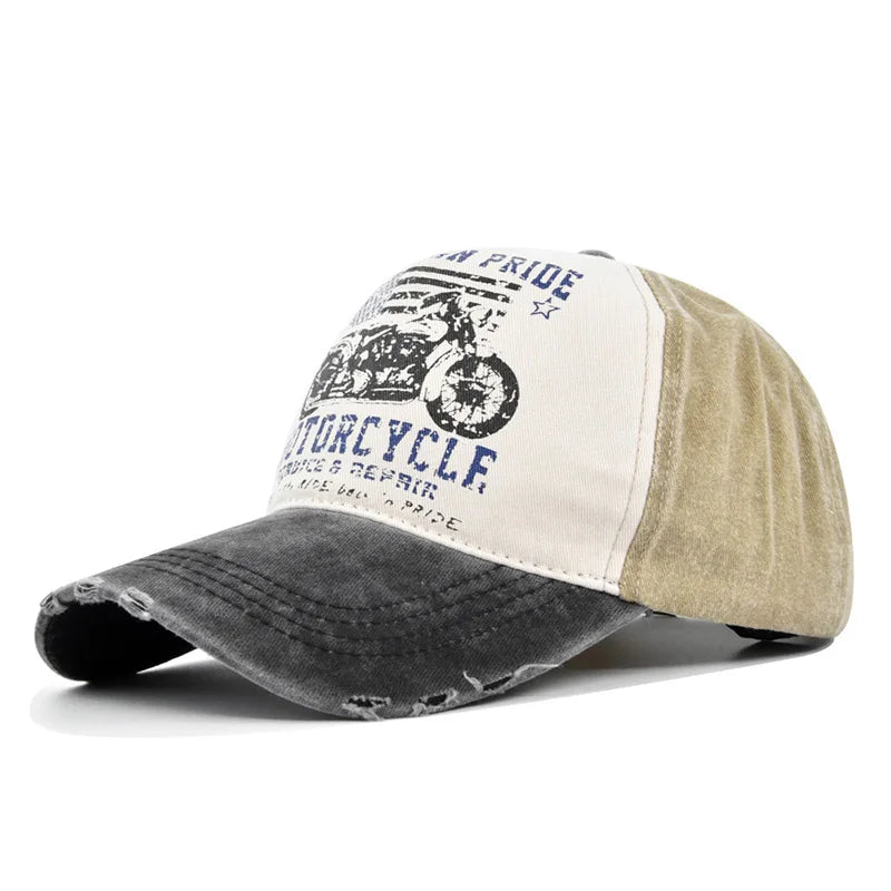 Casquette moto vintage