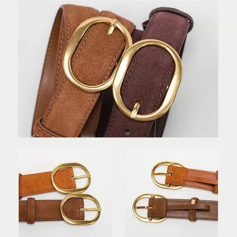 Ceinture vintage femme en cuir authentique