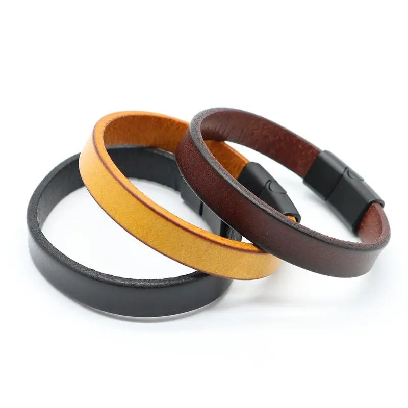 Bracelet vintage en cuir authentique