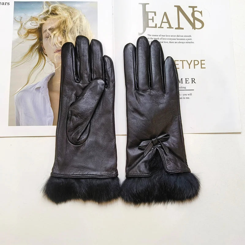 Gants en cuir vintage élégants