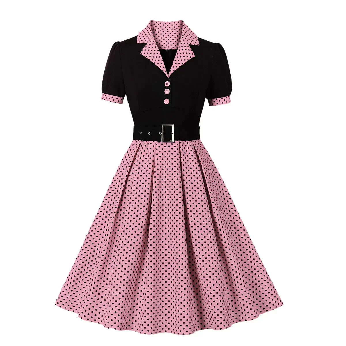 Robe vintage rouge et noir
