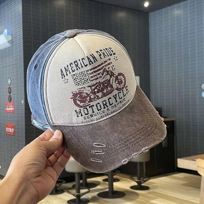 Casquette moto vintage