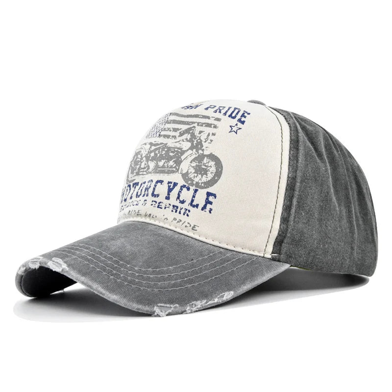 Casquette moto vintage