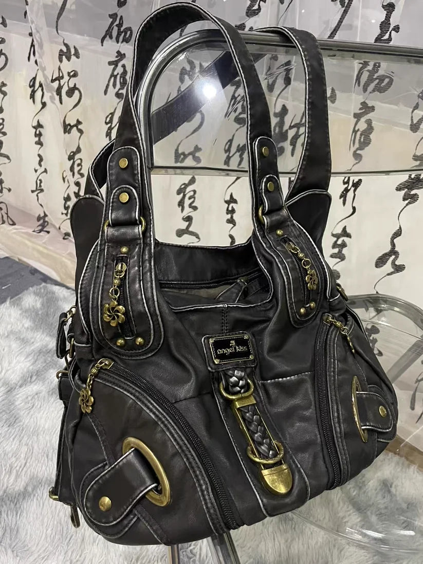 Sac à main vintage détails métalliques