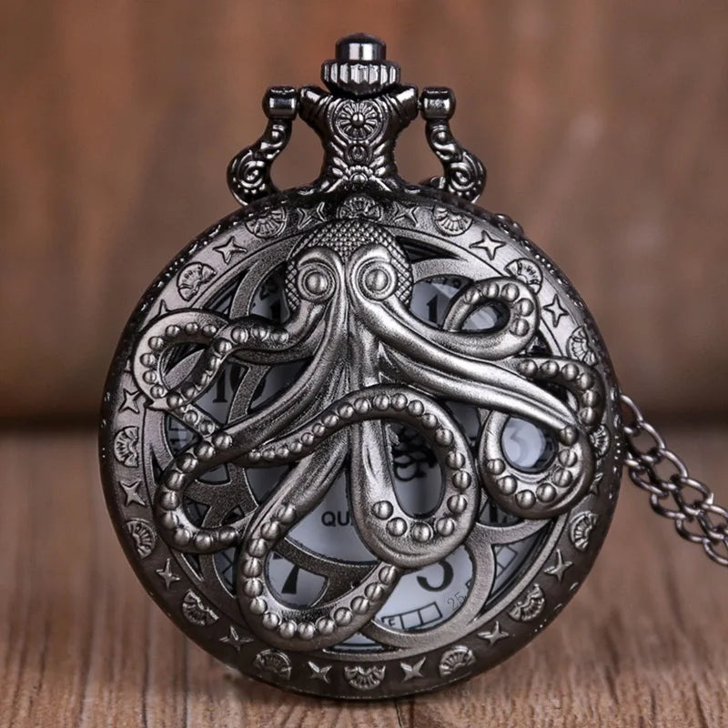 Montre à gousset vintage pieuvre