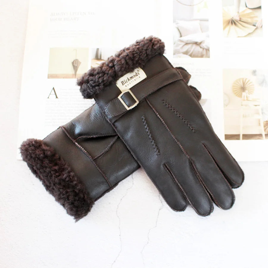Gants vintage en peau de mouton