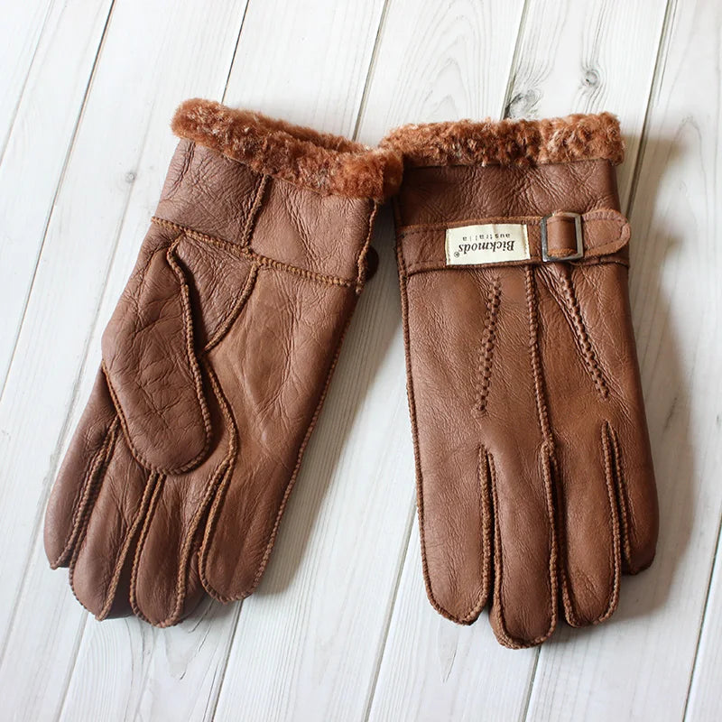 Gants vintage en peau de mouton