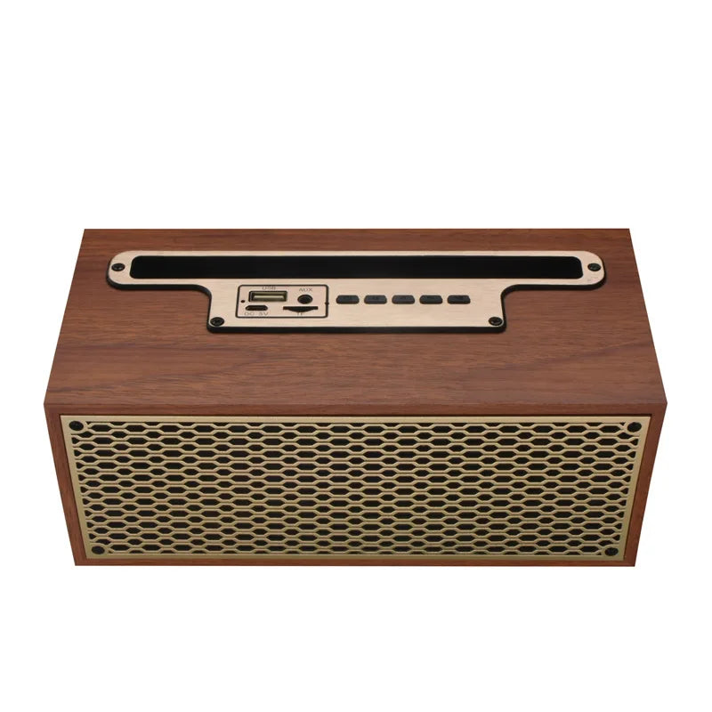 Radio AM/FM vintage en bois