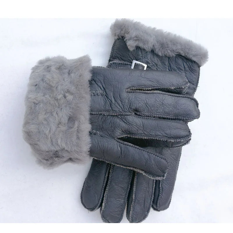 Gants vintage en peau de mouton