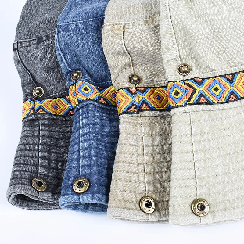 Chapeau brodé vintage indiana jones