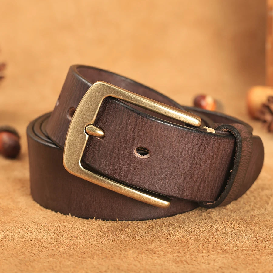 Ceinture vintage en cuir faite à la main