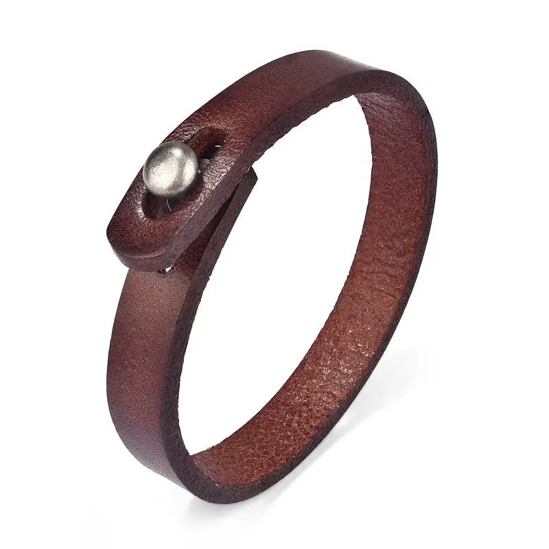 Bracelet vintage en cuir authentique