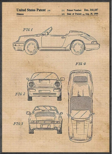 Tableau Vintage Porsche 911