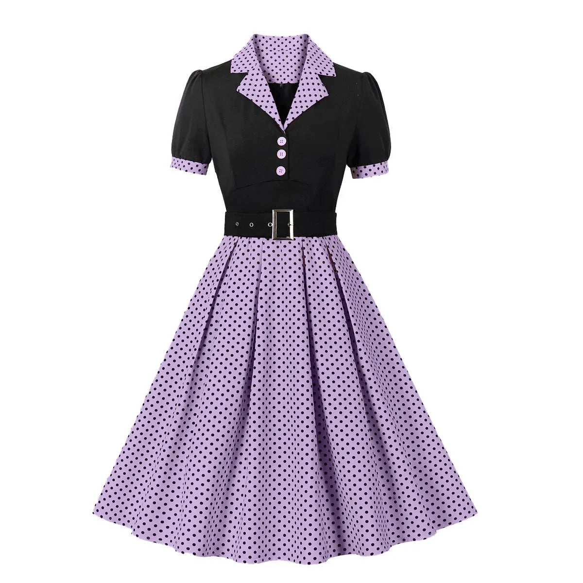 Robe vintage rouge et noir