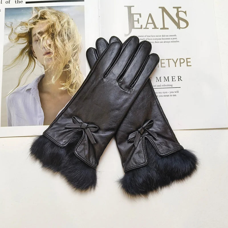 Gants en cuir vintage élégants