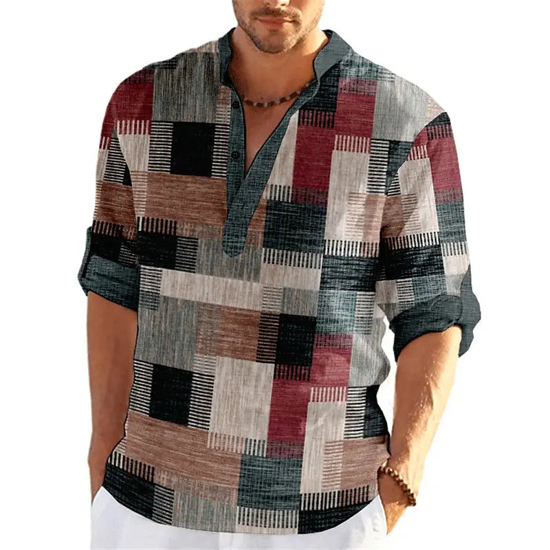 Chemise vintage en patchwork