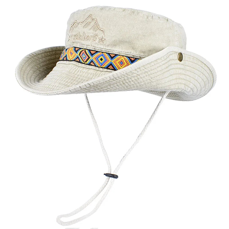 Chapeau brodé vintage indiana jones