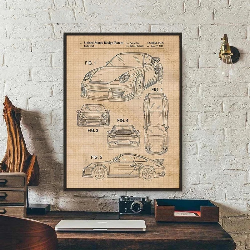Tableau Vintage Porsche 911