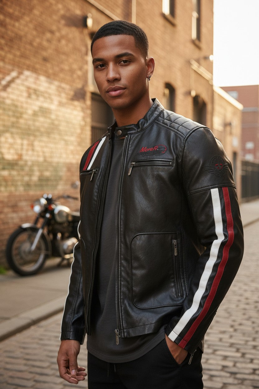 Veste de moto homme vintage
