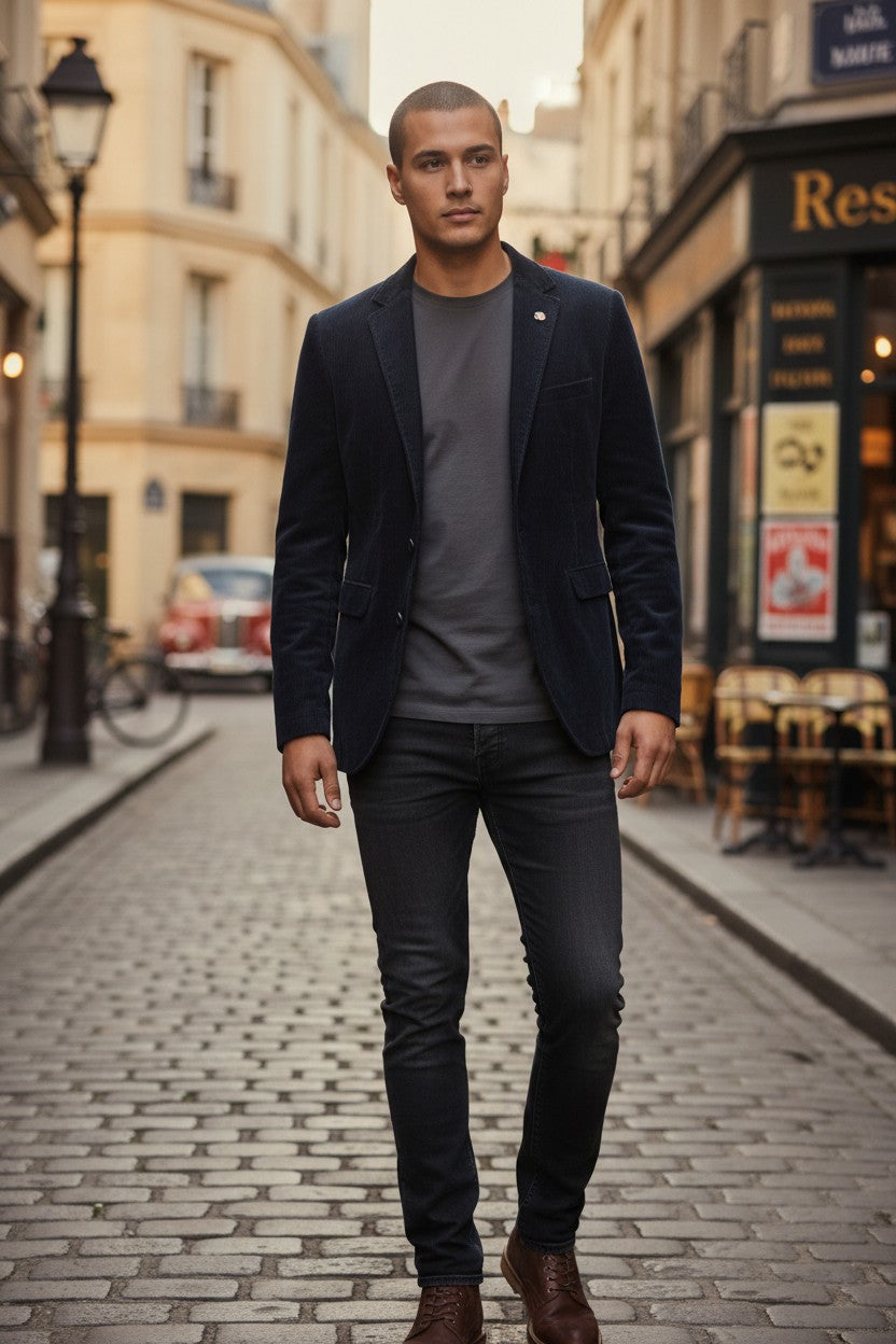 Veste velours vintage homme