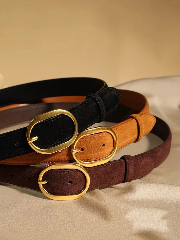 Ceinture vintage femme en cuir authentique