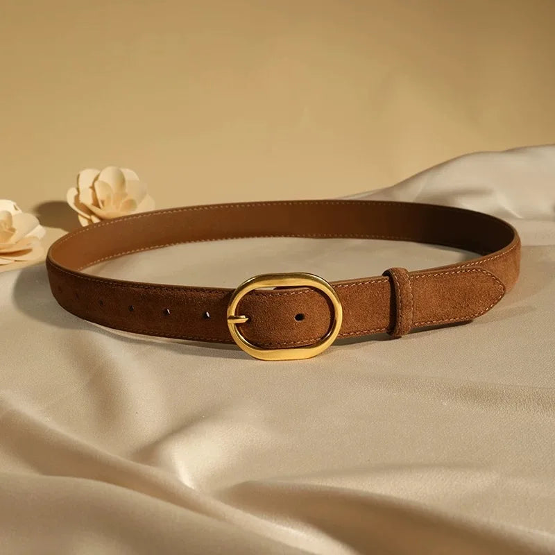 Ceinture vintage femme en cuir authentique