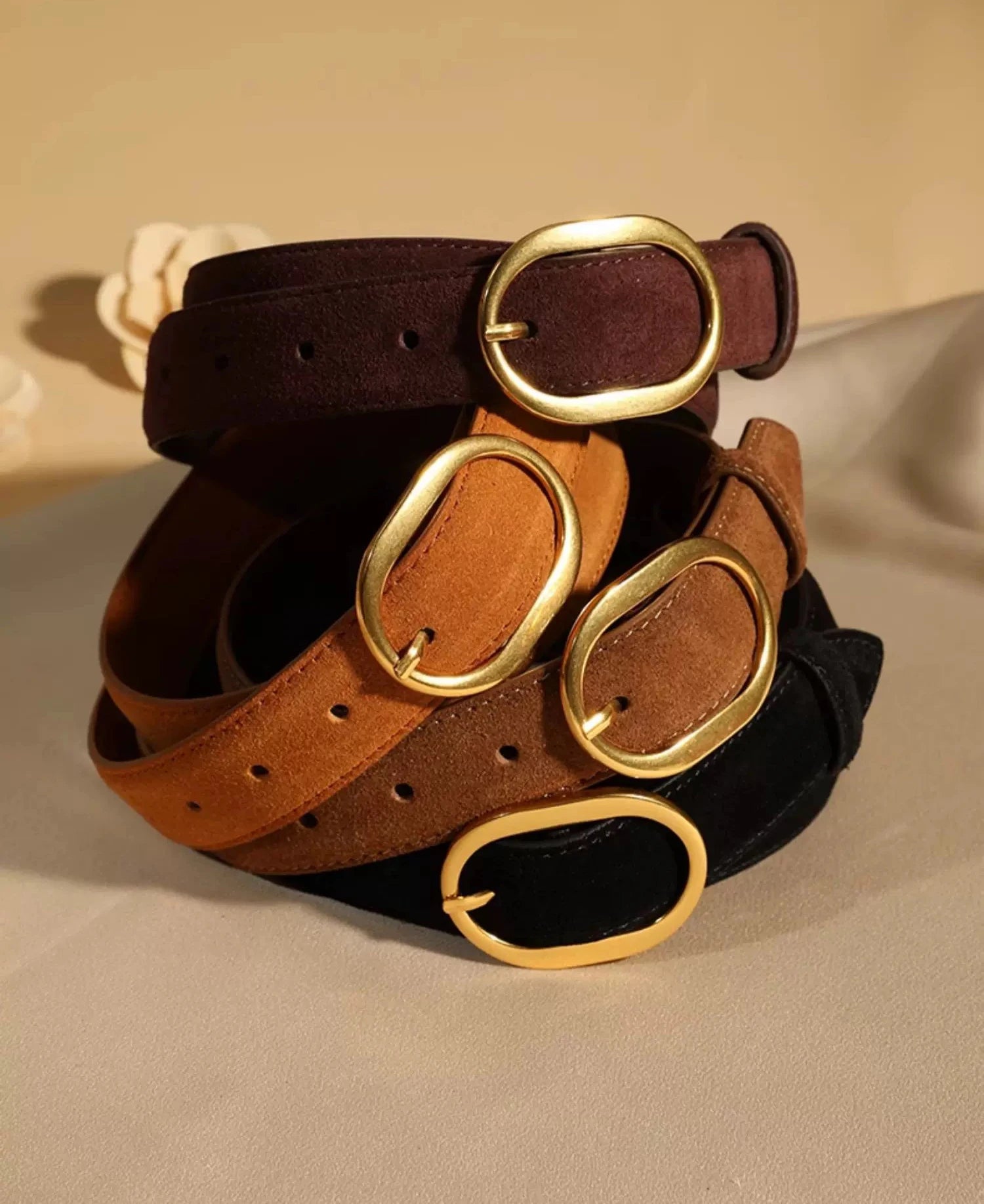 Ceinture vintage femme en cuir authentique