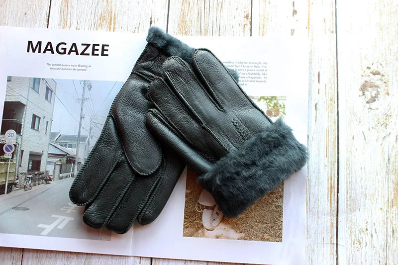 Gants vintage en peau de mouton