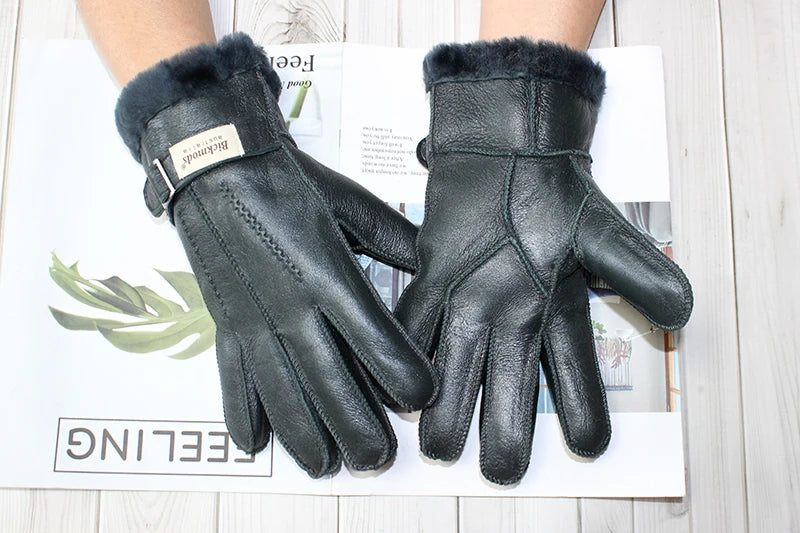 Gants vintage en peau de mouton