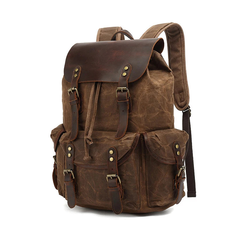 Sac à dos en toile étanche vintage
