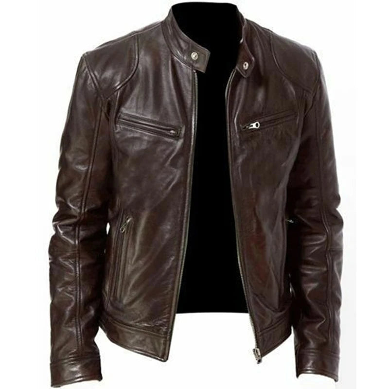 Veste homme cuir vintage
