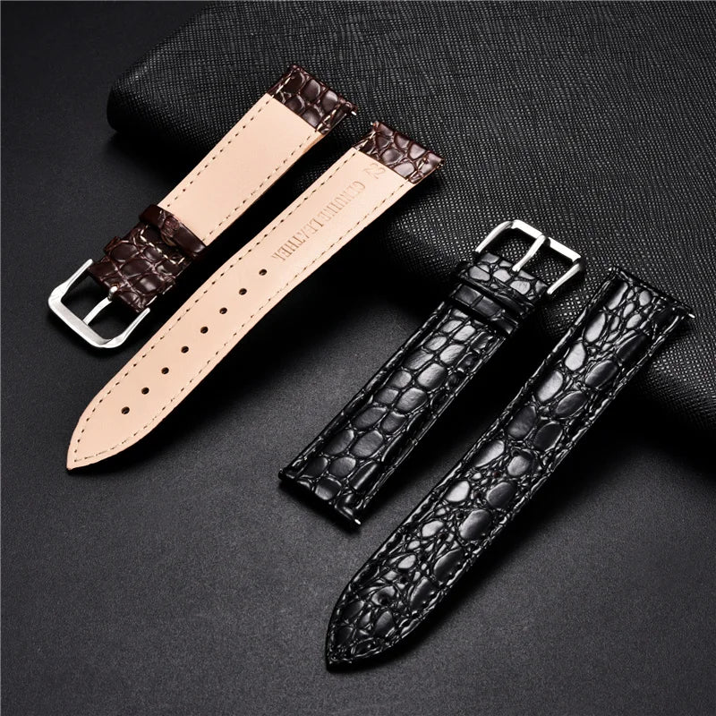 Bracelet montre en cuir vintage