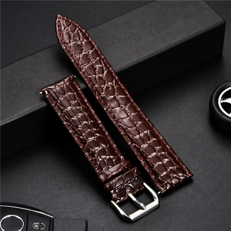 Bracelet montre en cuir vintage