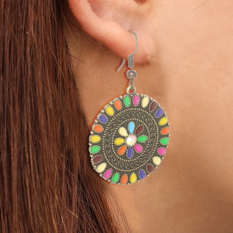 Boucle d'oreille turquoise vintage