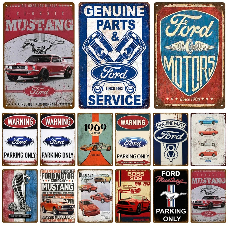 Plaque en metal vintage Ford