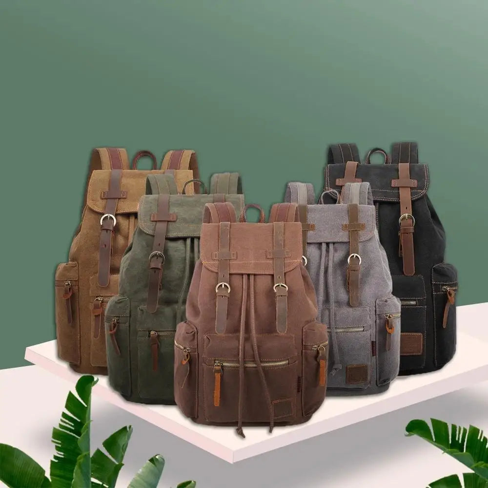 Sac à dos cartable vintage
