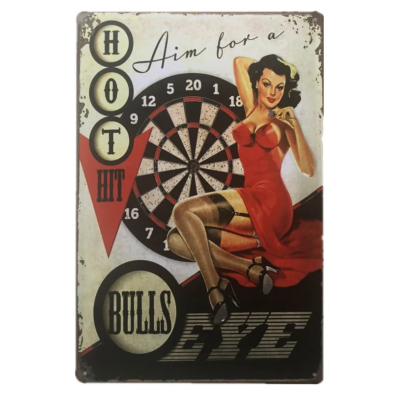 Plaque metal vintage garage