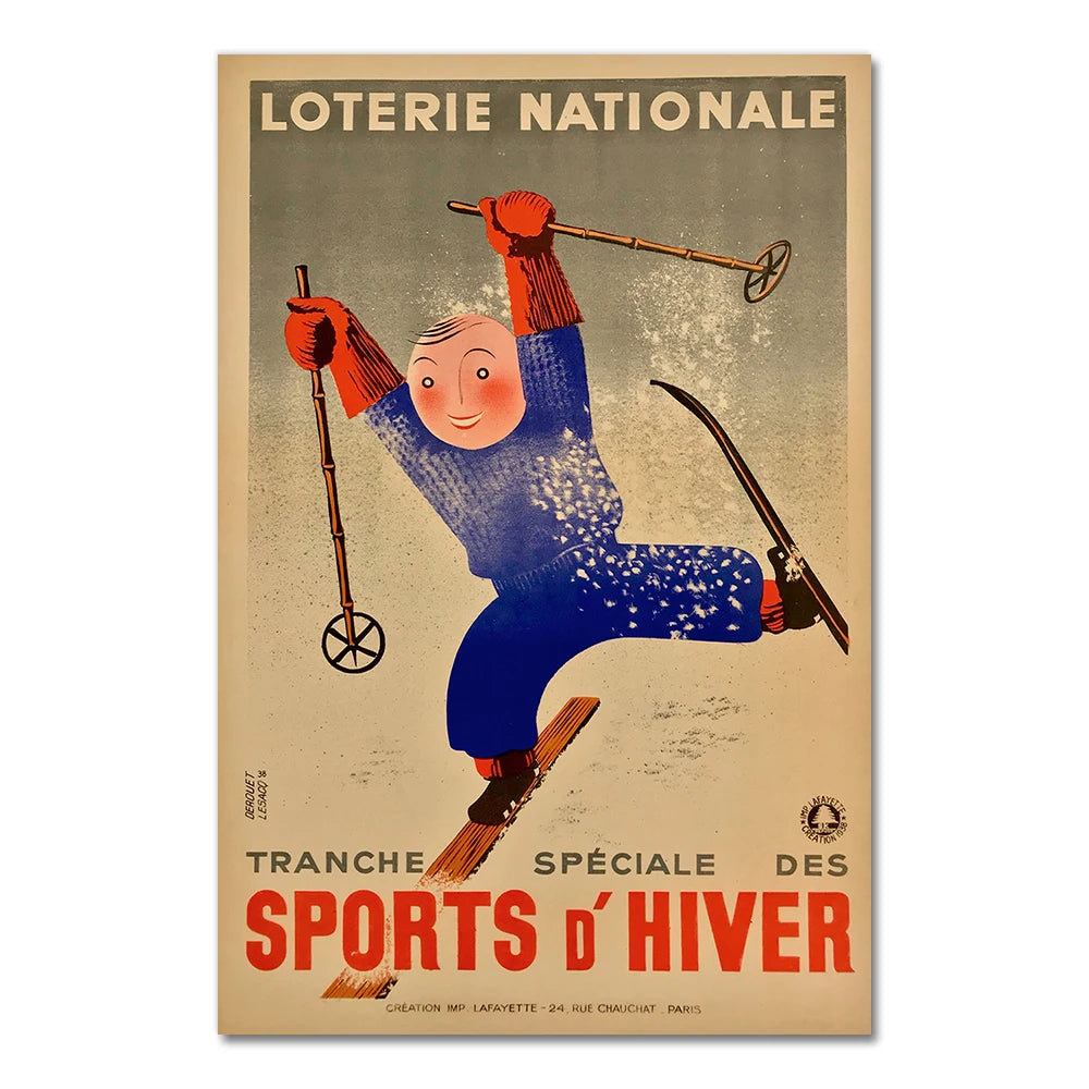 Affiche ski vintage