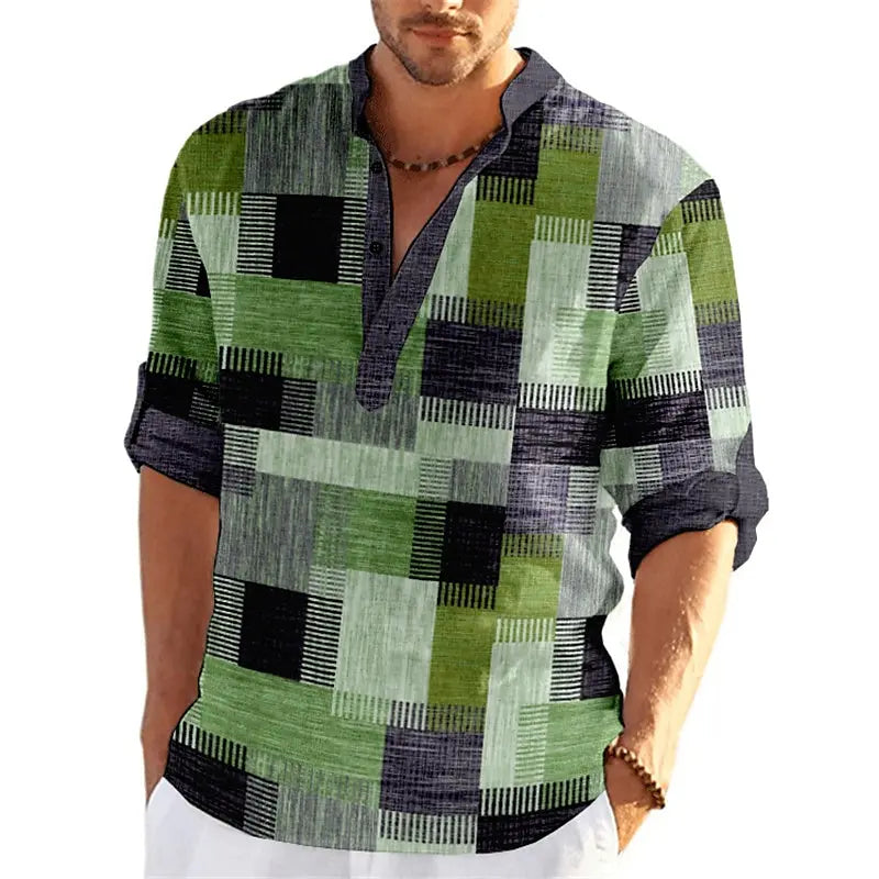 Chemise vintage en patchwork