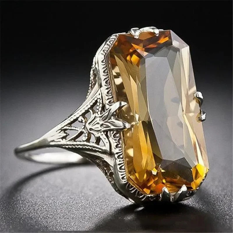 Bague citrine vintage